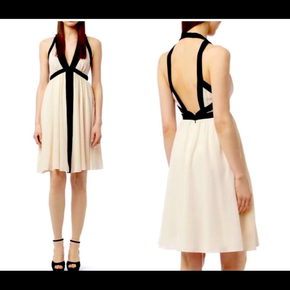 Reiss Open Back Silk Mini Dress